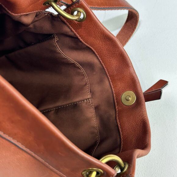 Fossil Crossbody Caitlyn Brown Leather Shoulder Handbag Tote - Picture 14 of 14